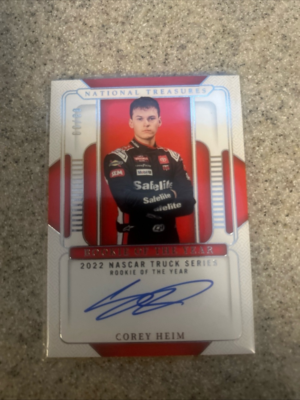 2025 NATIONAL TREASURES NASCAR COREY HEIM ROOKIE OF THE YEAR AUTO /99